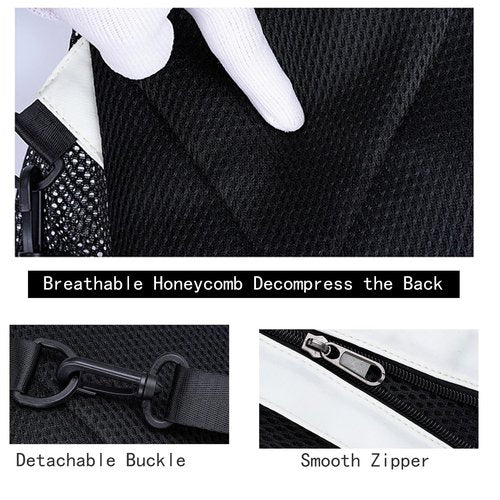 JENAGREEN Cross Body Bag Sling Backpack Bag,Crossbody Bag Chest Bag with Belt Waist Pack for Women Man