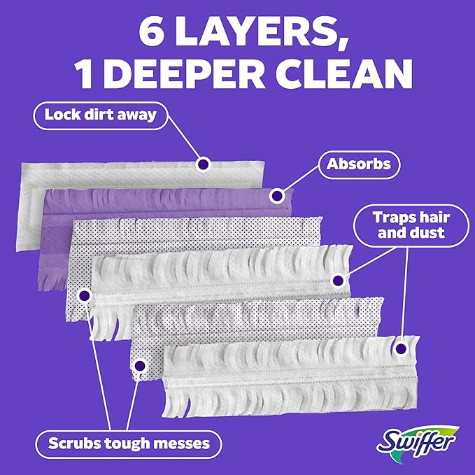 Swiffer PowerMop Multi-Surface Mopping Pad Refills, Made by Swiffer, for Floor Cleaning, 11 Count