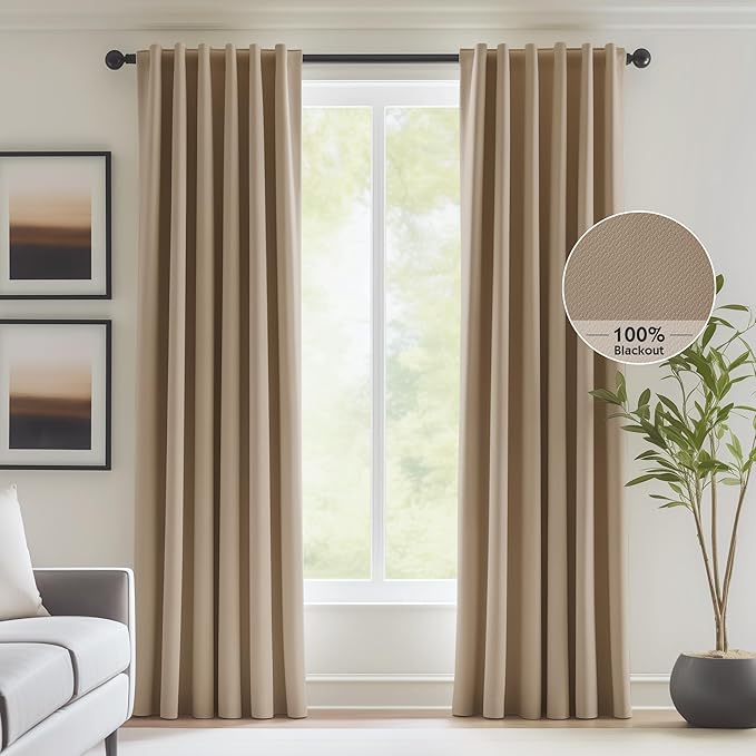 FMFUNCTEX 100% Blackout Curtains