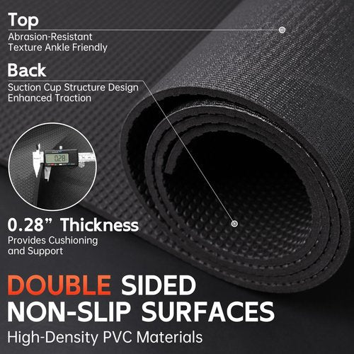 Cybstrax Extra Large Exercise Mat, 10’ x 6'/ 8’ x 6’/ 7’ x 5’/ 6’ x 4’- 7MM Thick Workout Mat for Home Gym, High-Density Gym Mat for Home Gym Floor, Non Slip Large Yoga Mat