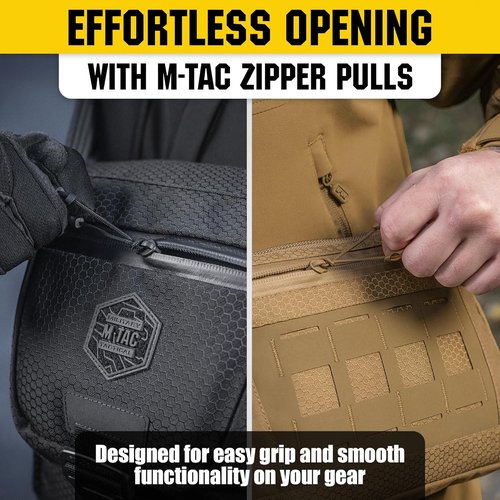 M-Tac CCW Sling Bag EDC Bundle - Tactical Crossbody Concealed Carry Chest Pack with Grip Zipper Pulls (3-Pack)