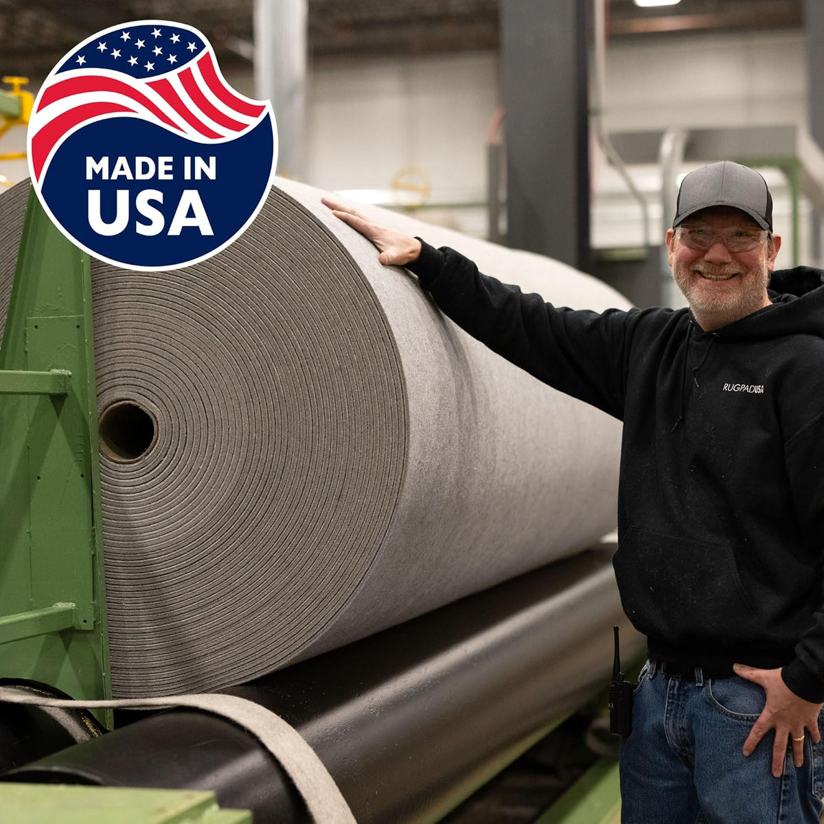 RUGPADUSA - Eco-Plush - 9' Square - 1/2" Thick - 100% Felt - Luxurious Cushioned Rug Pad - Available in 3 Thicknesses, Many Custom Sizes