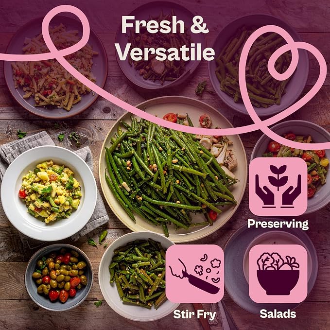 SVI 50 Kentucky Wonder Bush Bean Seeds (Phaseolus vulgaris) – Green Beans Seed Packets, Pole Beans – Heirloom Vegetable Seeds for Outdoor, Vegetable Garden, Containers