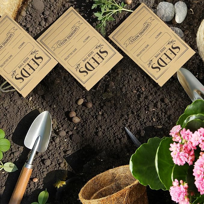 120 Pcs Seed Envelopes Packets Organizer 3.54 X 5.5 Inch Seed Storage Envelopes Resealable with Clear Window Seed Saver Bags for Flower Vegetable Seed Saving