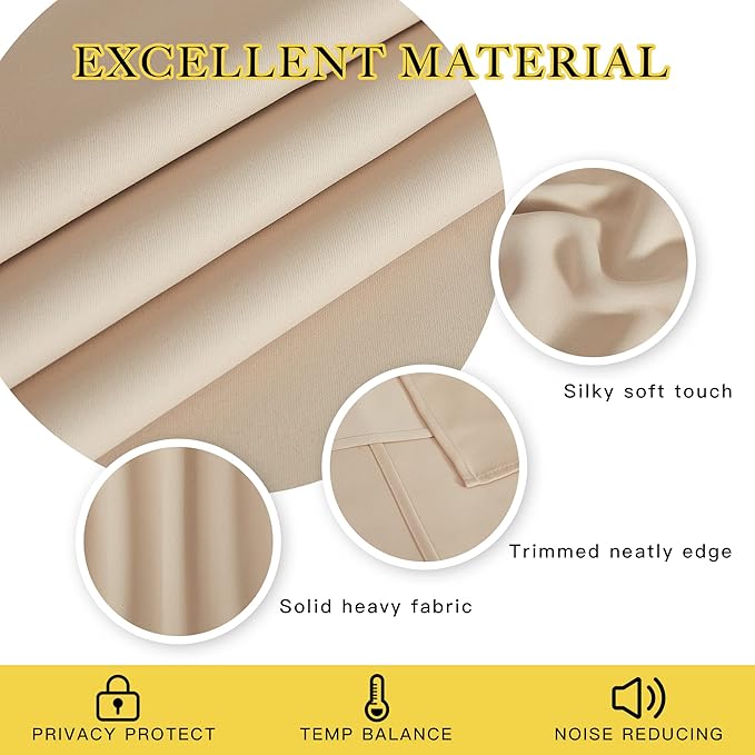 NICETOWN Blackout Drapery Curtain Panel