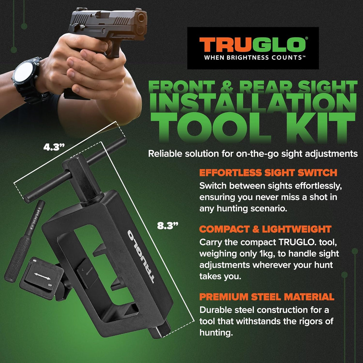 TRUGLO Glock Rear/FRNT SGT INSTL Tool
