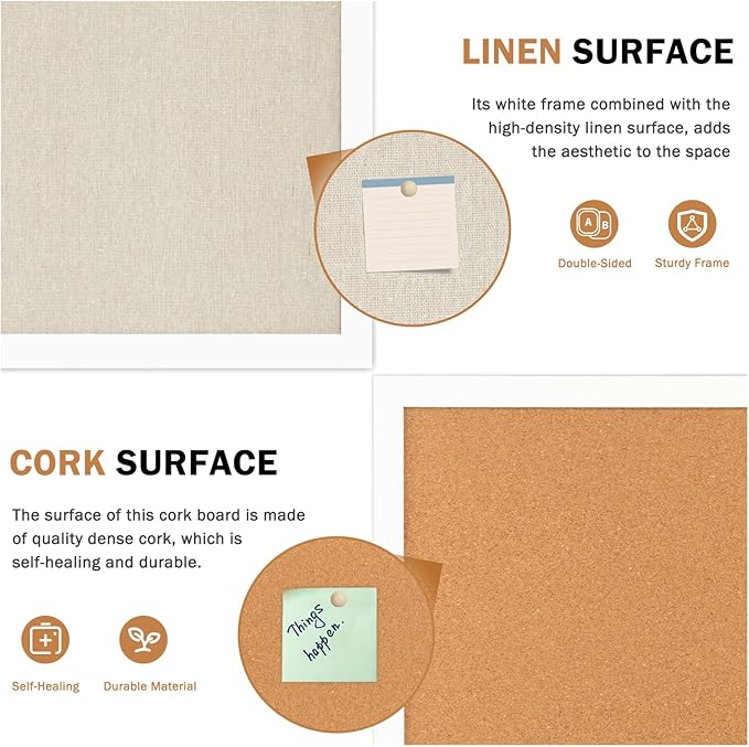 Double-Sided Large Cork Board