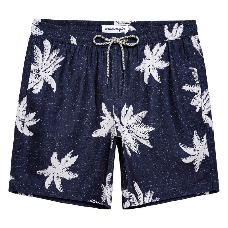 maamgic Mens Swim Trunks Quick Dry Swim Shorts with Mesh Lining Funny Swimwear Bathing Suits 7inch Bird Black XX-Large