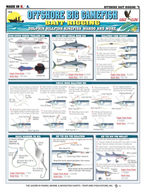 Tightlines Publications Fishermen's Bait Rigging Set #1-7 - Waterproof Quick Reference Guide | Portable & Built to Last | Double-Sided & Easy to Read