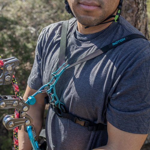 Notch Chester SRS Chest Harness Purpose Built for SRT Climbing, made from Lightweight and Durable Nylon Webbing, Multiple Attachment Points, Fits Chest Size 29"- 50" (99443)