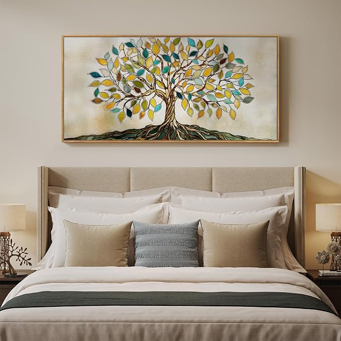 Large Framed Tree of Life Wall Art