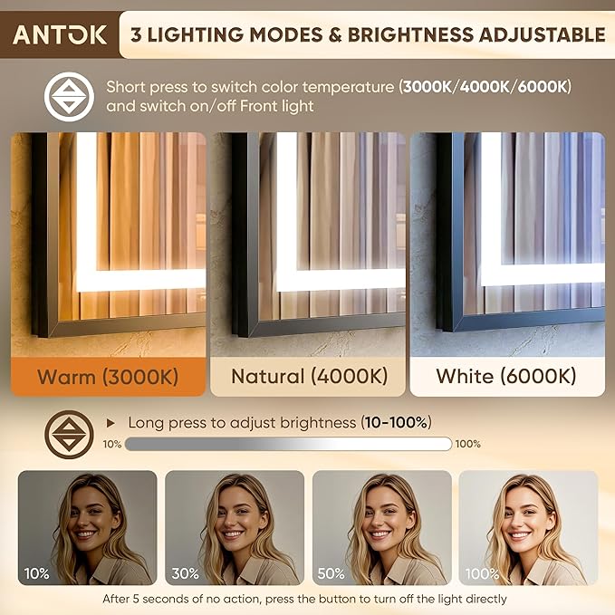Antok 60X30 LED Bathroom Mirror