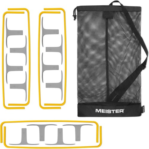 Meister ZoomFlex Agility Hurdles - Modular Speed Training with Carry Bag for Enhanced Performance