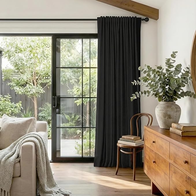 100% Blackout Shield Linen Blackout Curtains