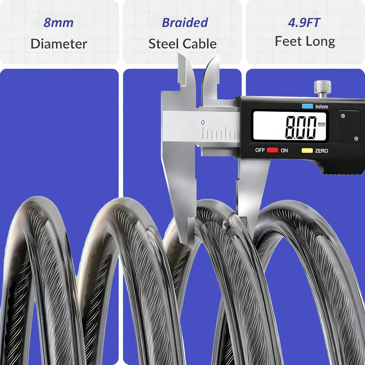 Skiennix Bike Lock Cable - 4-Digit Resettable Security Lock for E-Scooters & Bicycles