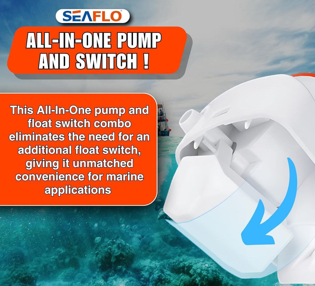 SEAFLO 12V Automatic Bilge Pump - 750 GPH High-Performance Water Removal System