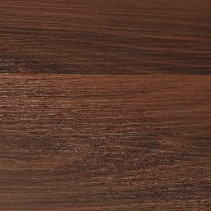 Tribesigns 80'' L-Shaped Desk Set of 4, Large Executive Office Desk with 55'' Drawers Cabinet, Modern Computer Table with Storage Shelves, Business Furniture for Office, Walnut & Black