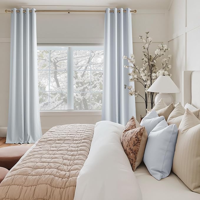 NICETOWN Greyish White Ring Top Panels