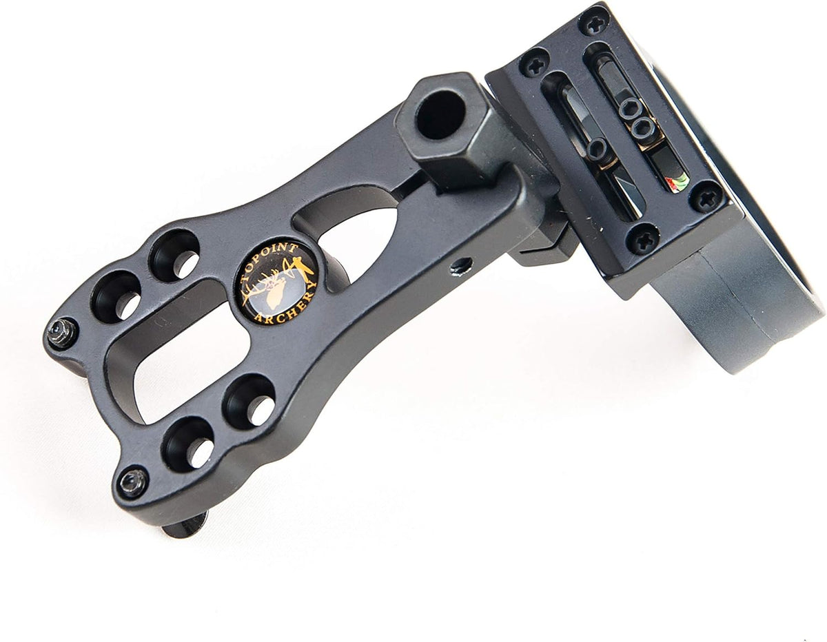 TOPOINT 3 Pin Bow Sight - Adjustable Fiber Optic, Brass Pins, Aluminum - Right/Left Handed