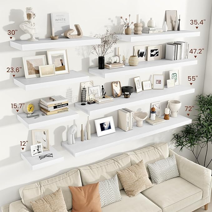 Vivelove 24/36/48/12 Inch Floating Shelves
