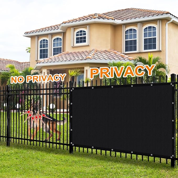 Artpuch 90% Sun Shade Cloth, 6 x 16 FT Pergola Shade Cover Canopy with Grommets, Sun Screen Fabric Tarp for Patio, Outdoor, Garden, Backyard, Black