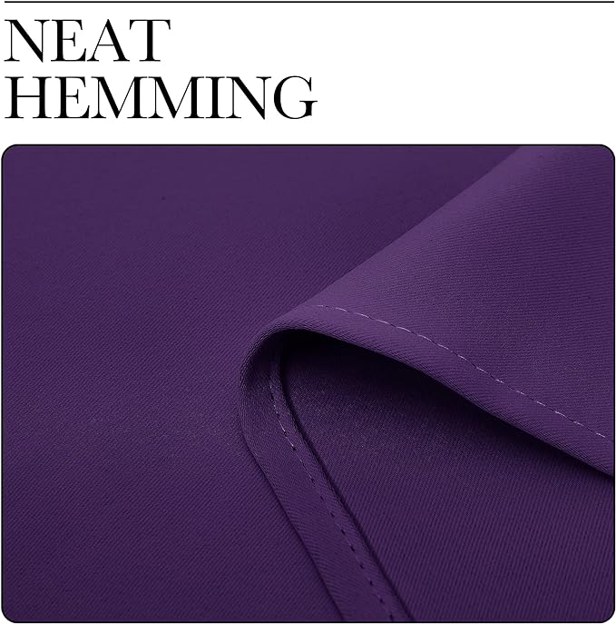 NICETOWN Kitchen Curtains, Royal Purple, Short Blackout Curtains & Drapes