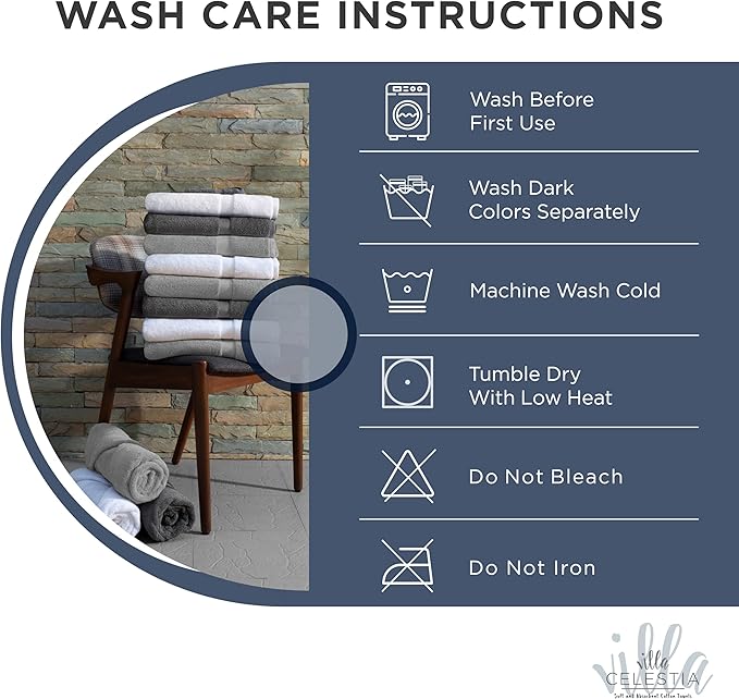 100% Cotton Hand Towel Set of 2, (16 x 28 inches) Sustainable, Soft, Highly Absorbent, Quick Drying, Combed Cotton Hand Towels Pack of 2 Ideal for Hotels, Spa, Bathroom, Dorm, Navy Blue