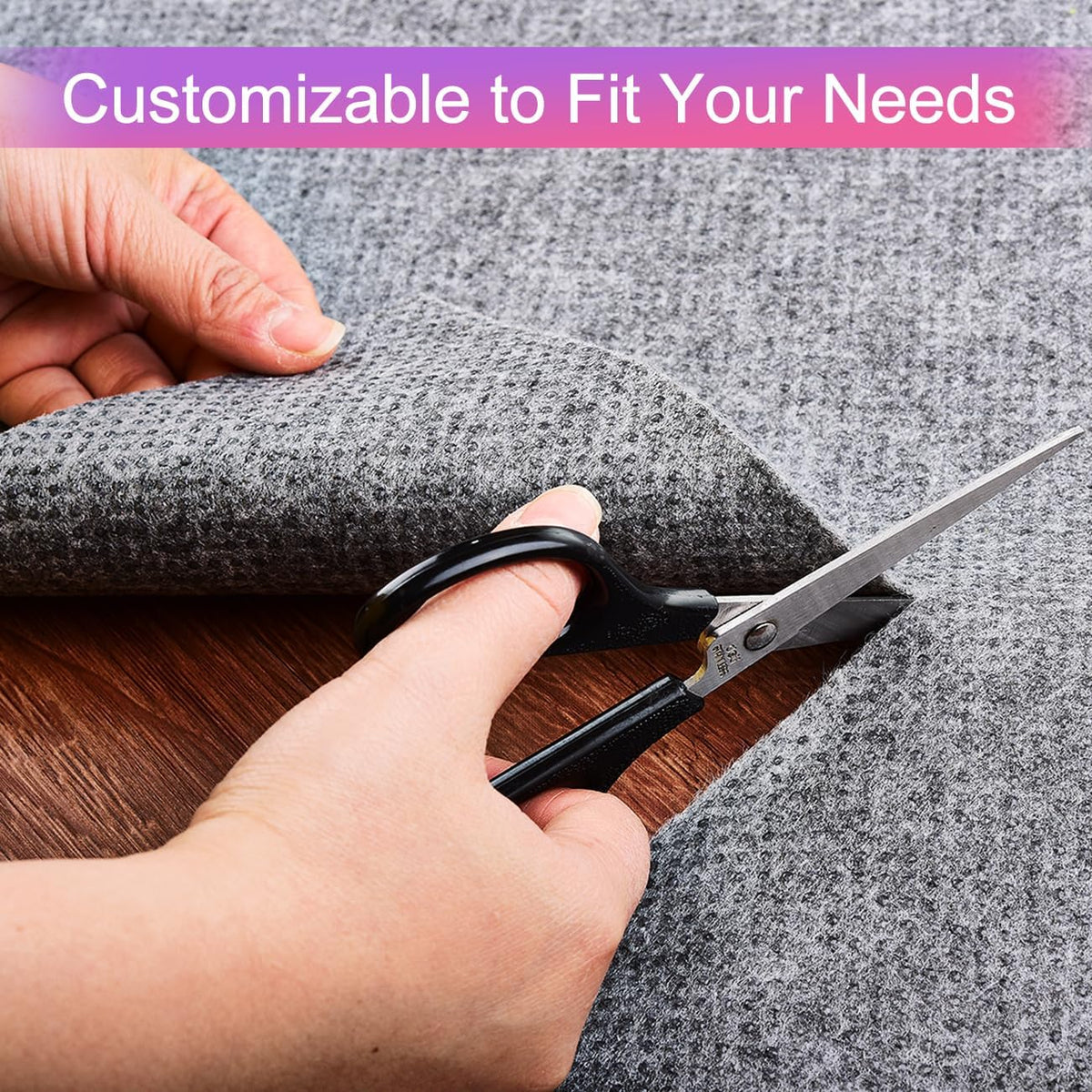 Ultra Strong Anti-Slip Rug Felt Pad 2 x 4 Feet Non Slip Area Gripper, Thin Profile Non Skid Carpet Mat Keep Your Rugs in Place- Gray