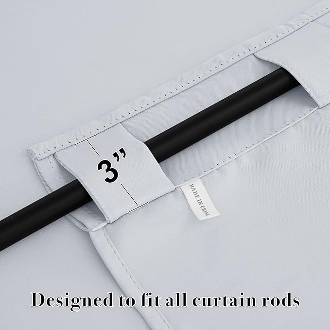 RYB HOME Room Darkening Kitchen Curtains 2 Panels Set, Thermal Insulated Small