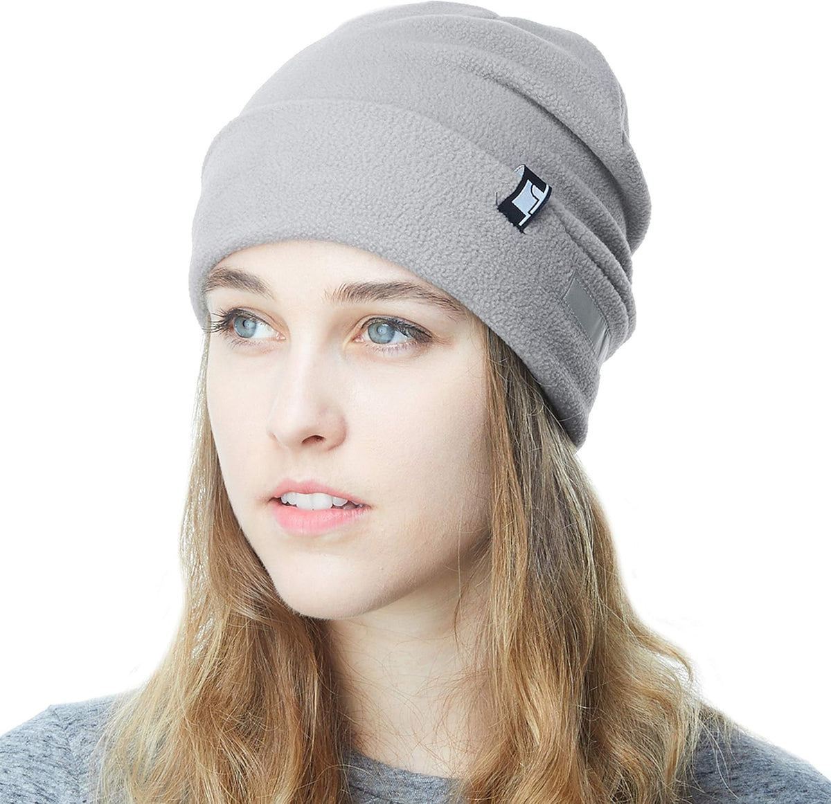 The Hat Depot Fleece Winter Functional Beanie Hat Cold Weather-Reflective Safety for Everyone Performance Stretch
