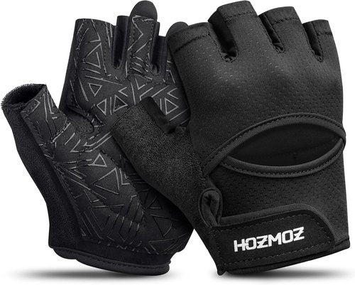 HOZMOZ Weight Lifting Gloves - Ventilated, Thick Padded Workout Gloves with Full Palm Protection | Unisex Fitness Gear