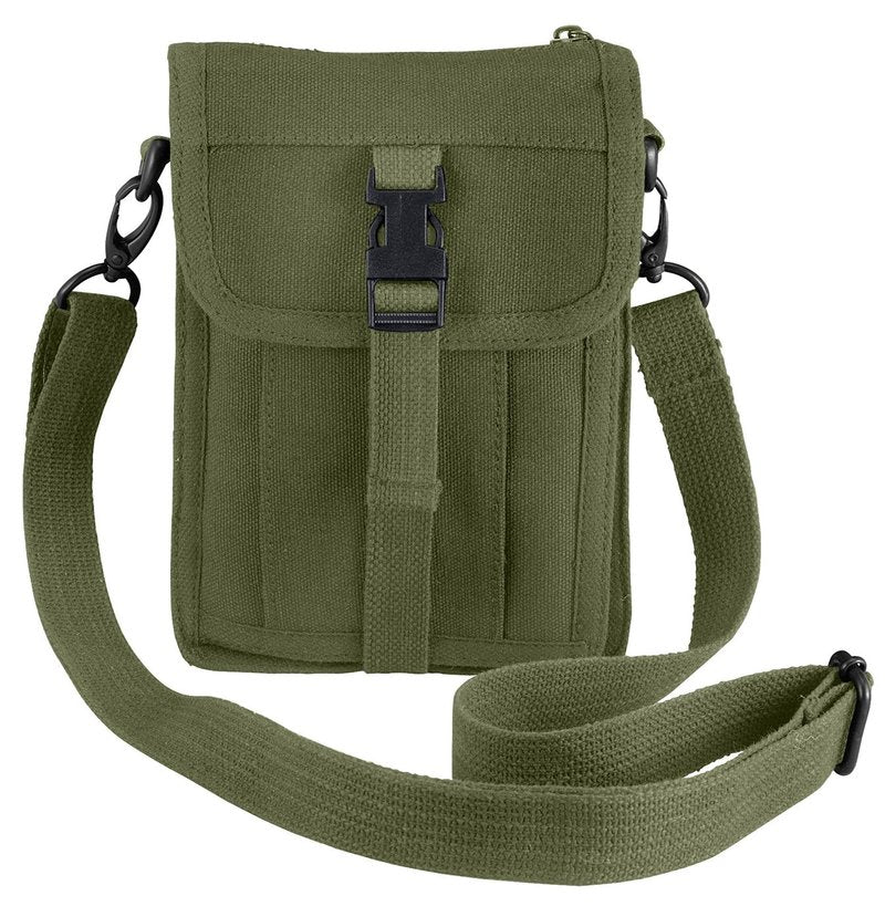 Rothco Heavyweight Canvas Travel Portfolio Bag - Crossbody Shoulder Bag - Olive Drab