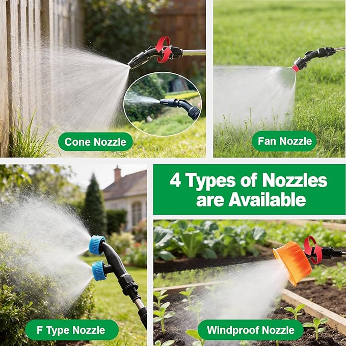 4.2 Gallon Backpack Sprayer Battery Powered, 100 PSI Electric Garden Sprayer Compatible with Makita 12V Battery, Weed Sprayer with Telescopic Wand & 4 Nozzles for Lawn, Yard & Pest Control