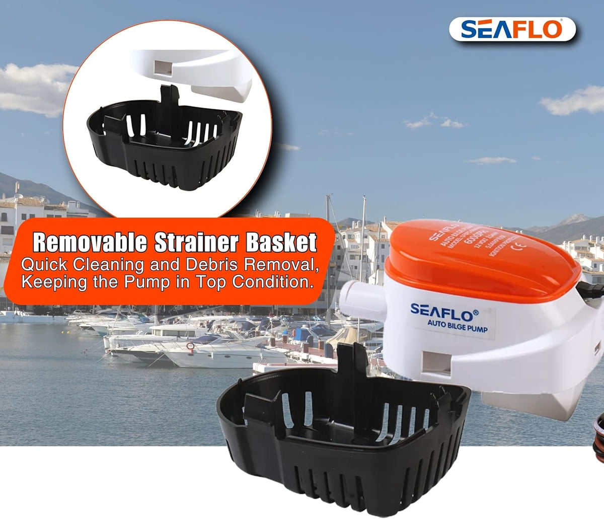 Seaflo 12V 750GPH Automatic Electric Bilge Pump - Efficient Water Removal Solution