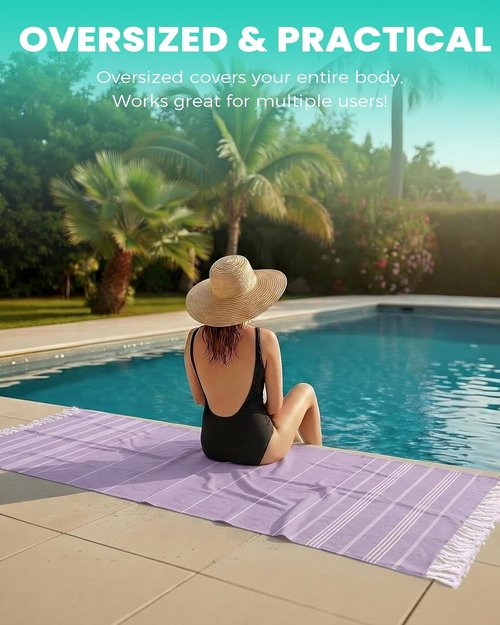 Antfuny Turkish Beach Towels - 4 Pack Yoga Blankets for Gym & Workout | Perfect Gift for Women