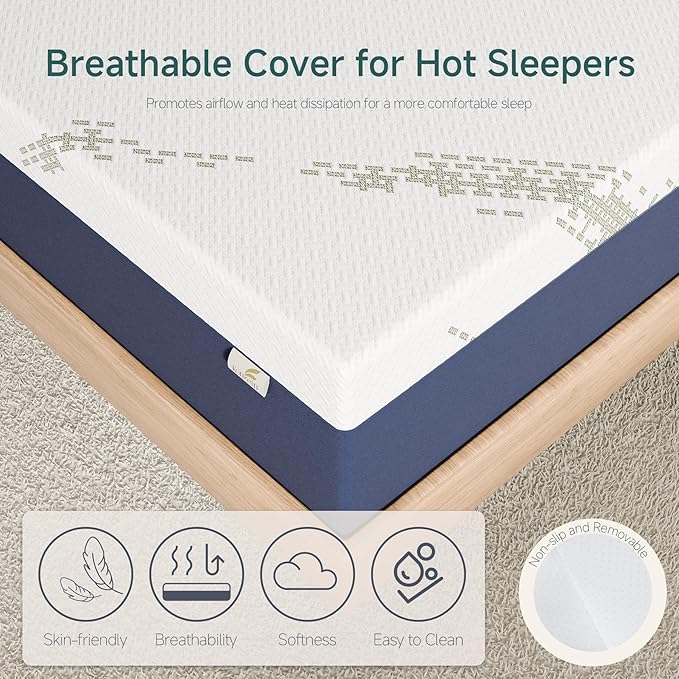12 Inch Full Mattress, Gel Memory Foam Bed in a Box, Medium Firm, CertiPUR-US Certified, Pressure Relief, Comfortable Sleep for Teens, Adults, Guest Rooms