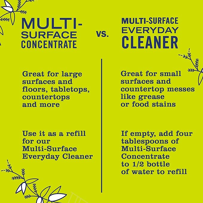 MRS. MEYER'S CLEAN DAY Multi-Surface Everyday Cleaner, Lemon Verbena Scent, 16 Fl Oz Bottle - 3 Pack