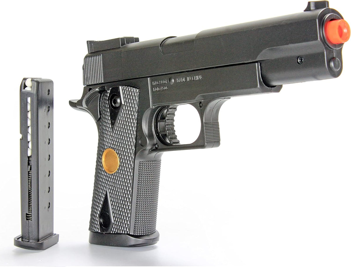 BBTac 1911 Dual Spring Airsoft Pistols - High Performance 260 FPS Handguns | 2-Pack for Target Shooting & Tactical Play