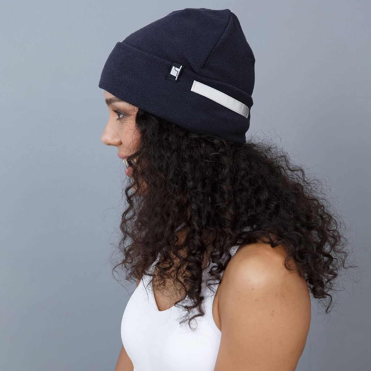 The Hat Depot Fleece Winter Functional Beanie Hat Cold Weather-Reflective Safety for Everyone Performance Stretch