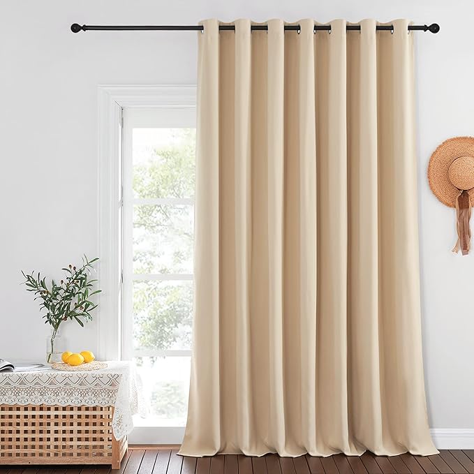 NICETOWN Sliding Door Curtain for Living Room, Grommet Blackout Patio Door