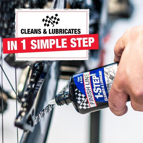 Finish Line 1-Step Bike Chain Cleaner & Lubricant - Cleans, Lubricates & Protects All Chains, 4 oz
