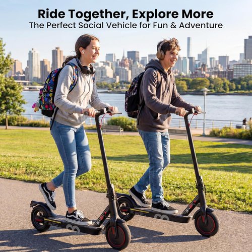 iScooter Electric Scooter for Adults & Teens - Long Range 18 Miles | Top Speed 22 MPH | Cruise Control & Double Braking Systems