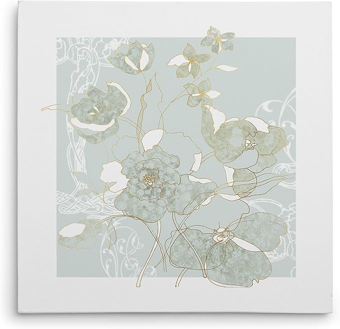 Wexford Home Filigree Floral II Gallery Wrapped Canvas Wall Art, 32x32,