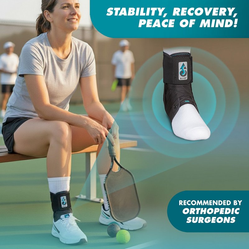 Med Spec ASO Ankle Stabilizer (X-Small, Black) – Lace Up Ankle Brace for Ankle Sprain and Instability, Orthopedic Ankle Support for Men, Women, Adults, Teens and Kids, Sports Injury Recovery, 264011