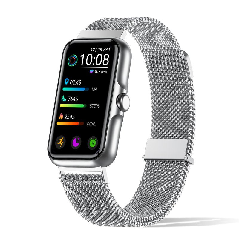 Fitness Tracker with 24/7 Continuous Heart Rate, Blood Oxy-gen Monitor, Smart Watch with Sleep Monitor, IP68 Waterproof Activity Tracker Step Counter for Women Men (Silver)