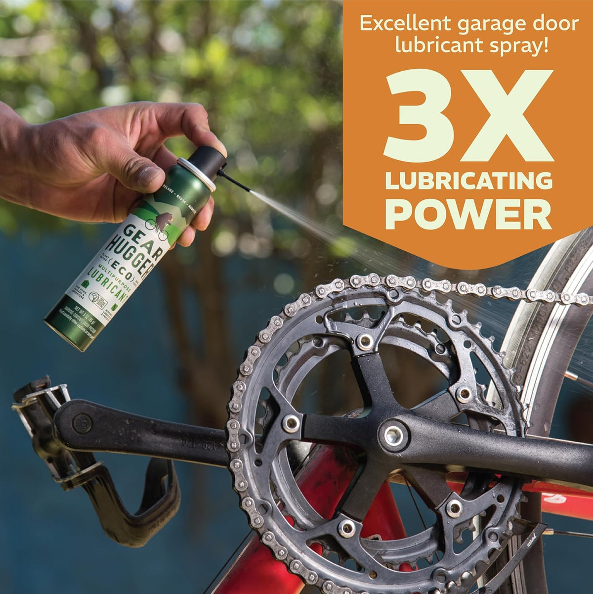 Gear Hugger Multipurpose Lubricant - Eco-Friendly (3 oz, Pack of 6), Rust Remover - Garage Door Lubricant Spray, Door Hinge Lubricant & Lock Lubricant - Plant-Based, No Petroleum, No PTFE