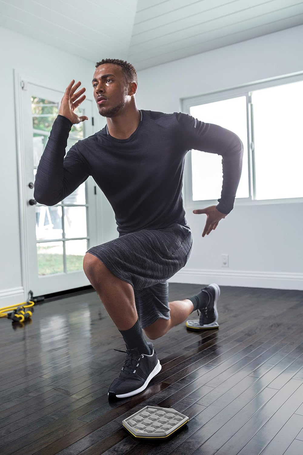 SKLZ Dual-Sided Exercise Glider Discs for Core Stability - Hands & Feet, Yellow
