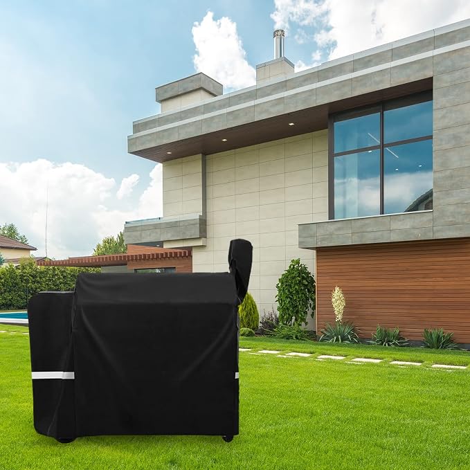Utheer Heavy Duty Waterproof Wood Pellet Grill Cover for Traeger 34, Pro 34/780, Texas Pro 34, Z Grills 700/550 Series Grills, Outdoor Full Length Smoker Grill Cover for Traeger BAC380 BAC504