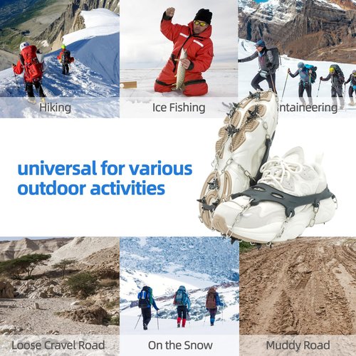 Ice Crampons for Traction on Snow and Ice (XL)