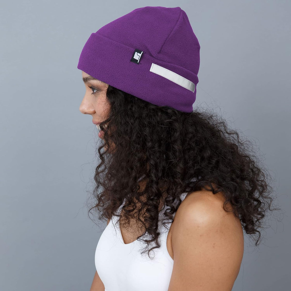 The Hat Depot Fleece Winter Functional Beanie Hat Cold Weather-Reflective Safety for Everyone Performance Stretch